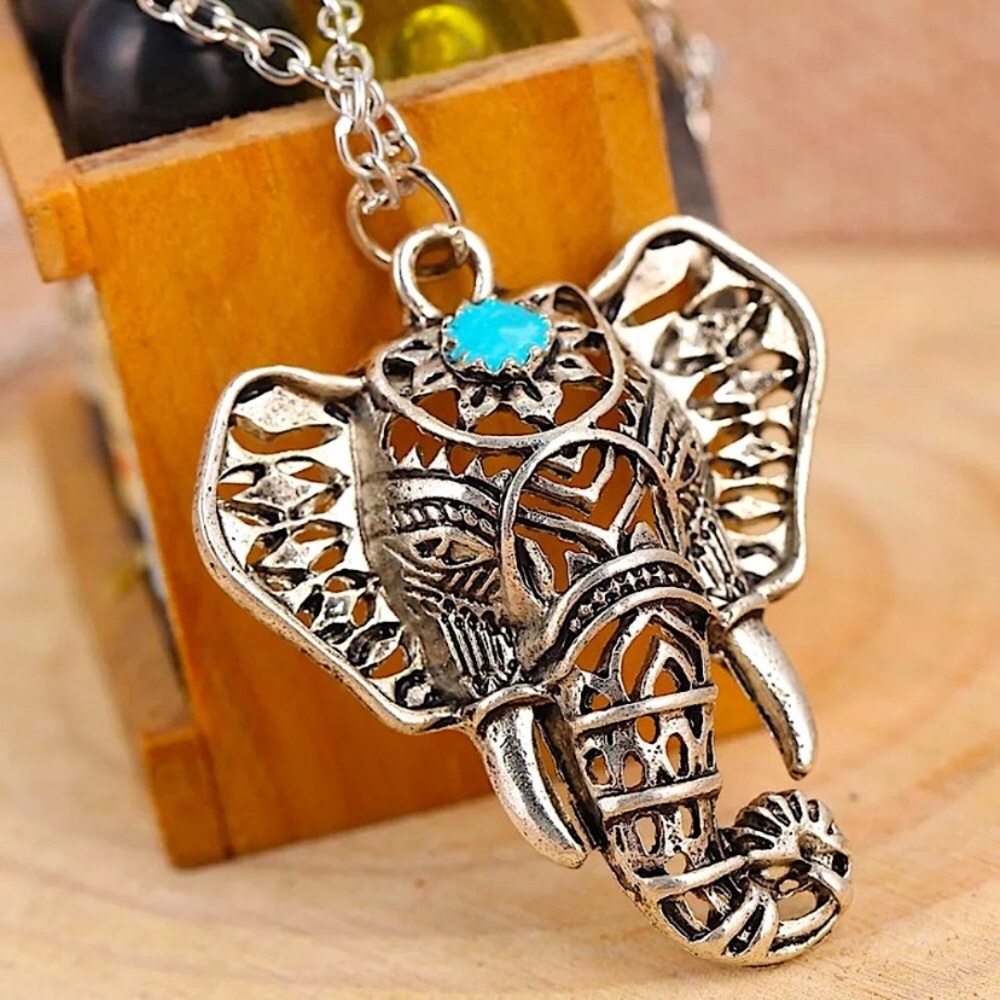 Beautiful ethnic elephant necklace